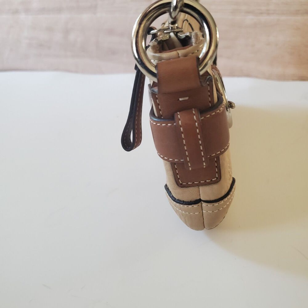 Coach East West Beige Pebbled Leather Demi Convertible Shoulder Bag Y2K NWOT - Picture 5 of 16